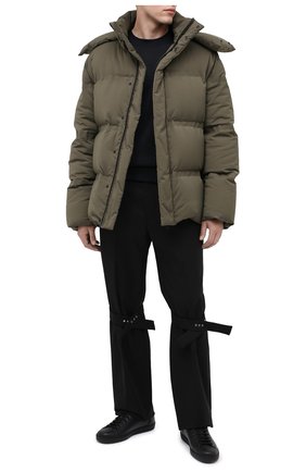 Мужские кожаные кеды ace GUCCI черного цвета по цене 41400 руб., арт. 599147/AY070 | Фото 2 Мужские кожаные кеды ace GUCCI черного цвета, арт. 599147/AY070 | Фото 2