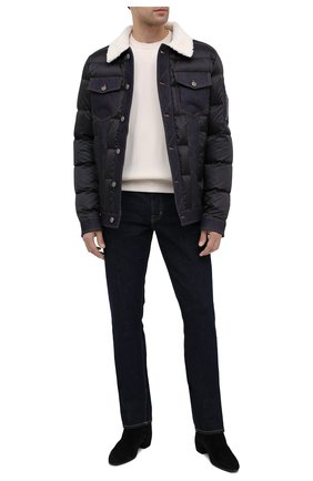 Мужская пуховая куртка BALMAIN темно-синего цвета по цене 226000 руб., арт. UH18811/X036 | Фото 2 Мужская пуховая куртка BALMAIN темно-синего цвета, арт. UH18811/X036 | Фото 2