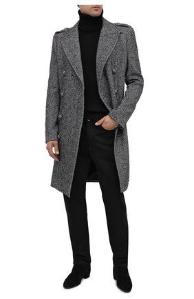 Мужской пальто BALMAIN серого цвета по цене 128500 руб., арт. UH18090/W066 | Фото 2 Мужской пальто BALMAIN серого цвета, арт. UH18090/W066 | Фото 2