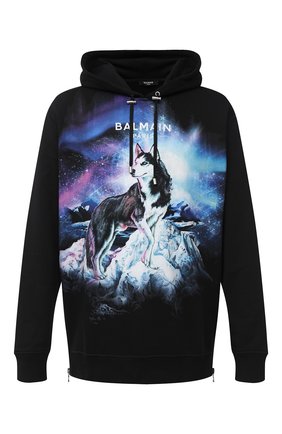 Мужской хлопковое худи BALMAIN черного цвета по цене 98900 руб., арт. UH13415/I310 | Фото 1 Мужской хлопковое худи BALMAIN черного цвета, арт. UH13415/I310 | Фото 1