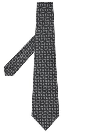 Мужской галстук из шерсти и шелка KITON темно-серого цвета, арт. UCRVKLC05G50 | Фото 2 (Материал: Шерсть, Текстиль, Шелк; Принт: С принтом; Региональные ограничения белый список (Axapta Mercury): RU)