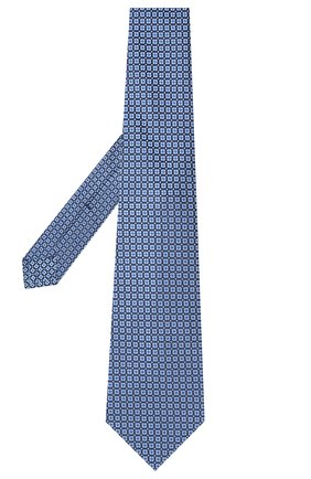 Мужской шелковый галстук KITON голубого цвета по цене 23450 руб., арт. UCRVKLC05G30 | Фото 2 Мужской шелковый галстук KITON голубого цвета, арт. UCRVKLC05G30 | Фото 2