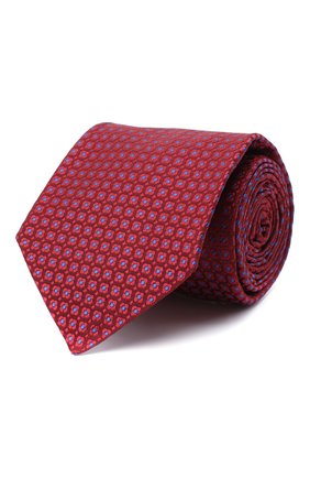 Мужской шелковый галстук KITON красного цвета по цене 23200 руб., арт. UCRVKLC05G30 | Фото 1 Мужской шелковый галстук KITON красного цвета, арт. UCRVKLC05G30 | Фото 1 (Материал: Текстиль; Принт: С принтом)