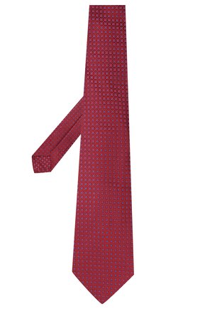 Мужской шелковый галстук KITON красного цвета по цене 23200 руб., арт. UCRVKLC05G30 | Фото 2 Мужской шелковый галстук KITON красного цвета, арт. UCRVKLC05G30 | Фото 2 (Материал: Текстиль; Принт: С принтом)