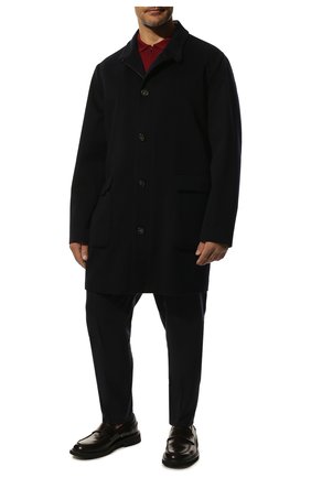 Мужской кашемировое пальто LORO PIANA темно-синего цвета, арт. FAL2192 | Фото 2 (Рукава: Длинные; Материал внешний: Шерсть, Кашемир; Материал утеплителя: Шерсть; Мужское Кросс-КТ: Верхняя одежда, пальто-верхняя одежда; Стили: Классический; Длина (верхняя одежда): До середины бедра; Региональные ограничения белый список (Axapta Mercury): RU)
