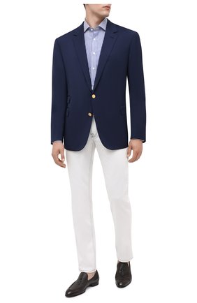 Мужской шерстяной пиджак RALPH LAUREN темно-синего цвета по цене 185500 руб., арт. 798765811 | Фото 2 Мужской шерстяной пиджак RALPH LAUREN темно-синего цвета, арт. 798765811 | Фото 2