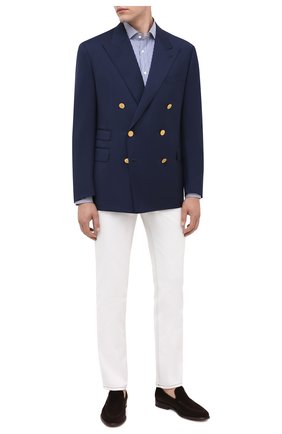 Мужской шерстяной пиджак RALPH LAUREN синего цвета по цене 194500 руб., арт. 798765810 | Фото 2 Мужской шерстяной пиджак RALPH LAUREN синего цвета, арт. 798765810 | Фото 2
