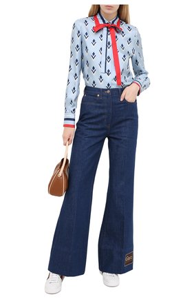 Женские джинсы GUCCI темно-синего цвета по цене 57100 руб., арт. 623441/XDBCY | Фото 2 Женские джинсы GUCCI темно-синего цвета, арт. 623441/XDBCY | Фото 2