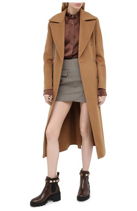 Женские кожаные челси trip GUCCI коричневого цвета по цене 74850 руб., арт. 550036/DKS00 | Фото 2 Женские кожаные челси trip GUCCI коричневого цвета, арт. 550036/DKS00 | Фото 2