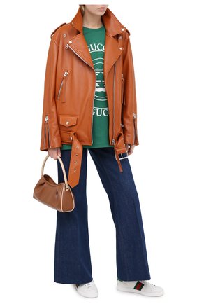 Женские кожаные кеды new ace GUCCI белого цвета по цене 53850 руб., арт. 630616/1XG60 | Фото 2 Женские кожаные кеды new ace GUCCI белого цвета, арт. 630616/1XG60 | Фото 2
