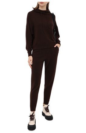 Женские джоггеры ALLUDE темно-коричневого цвета по цене 27450 руб., арт. 205/65023 | Фото 2 Женские джоггеры ALLUDE темно-коричневого цвета, арт. 205/65023 | Фото 2