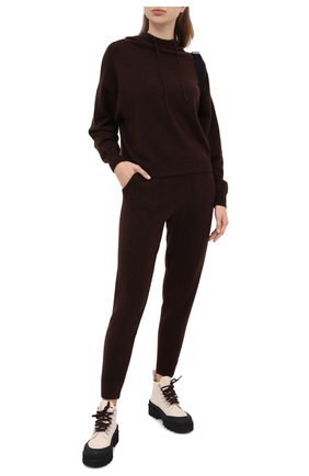 Женская худи ALLUDE темно-коричневого цвета по цене 29250 руб., арт. 205/65025 | Фото 2 Женская худи ALLUDE темно-коричневого цвета, арт. 205/65025 | Фото 2