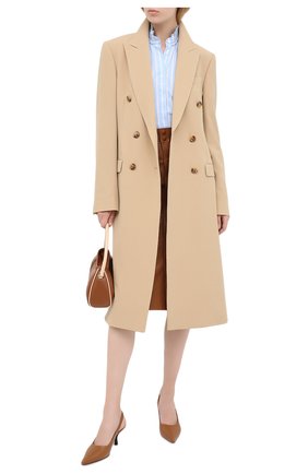 Женская хлопковая рубашка MSGM голубого цвета по цене 31250 руб., арт. 2943MDE01 207602 | Фото 2 Женская хлопковая рубашка MSGM голубого цвета, арт. 2943MDE01 207602 | Фото 2
