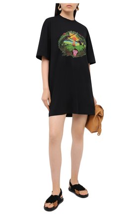 Женское хлопковое платье MSGM черного цвета по цене 17100 руб., арт. 2943MDA63 207648 | Фото 2 Женское хлопковое платье MSGM черного цвета, арт. 2943MDA63 207648 | Фото 2