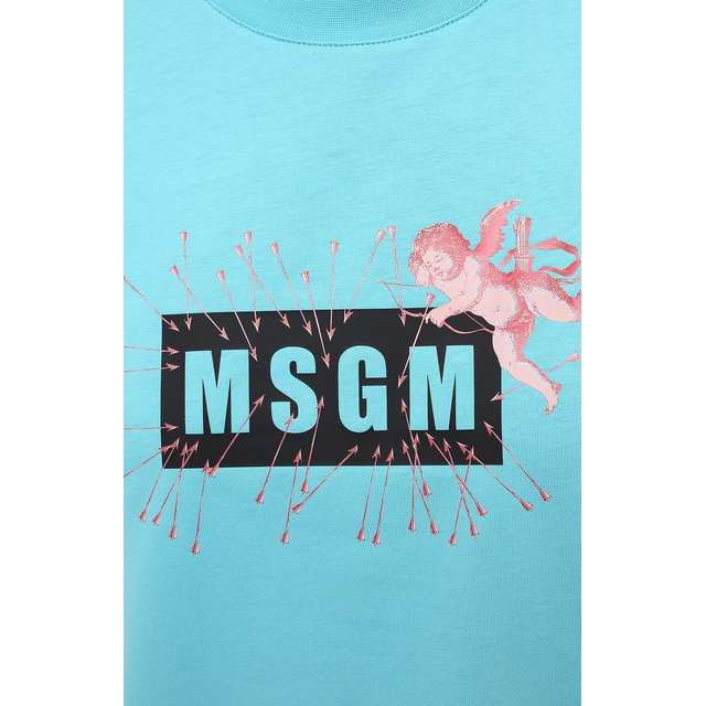 Хлопковая футболка MSGM 11219035