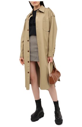 Женская хлопковая футболка MSGM черного цвета по цене 11400 руб., арт. 2941MDM169 207798 | Фото 2 Женская хлопковая футболка MSGM черного цвета, арт. 2941MDM169 207798 | Фото 2