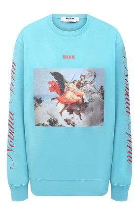 Женская хлопковый свитшот MSGM голубого цвета по цене 22350 руб., арт. 2941MDM160 207799 | Фото 1 Женская хлопковый свитшот MSGM голубого цвета, арт. 2941MDM160 207799 | Фото 1