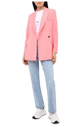 Женская хлопковая футболка MSGM белого цвета по цене 7750 руб., арт. 2941MDM100 207798 | Фото 2 Женская хлопковая футболка MSGM белого цвета, арт. 2941MDM100 207798 | Фото 2