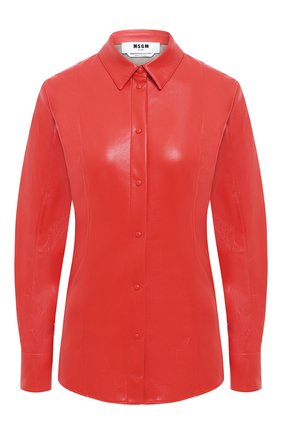 Женская рубашка MSGM красного цвета по цене 32950 руб., арт. 2941MDE19 207652 | Фото 1 Женская рубашка MSGM красного цвета, арт. 2941MDE19 207652 | Фото 1