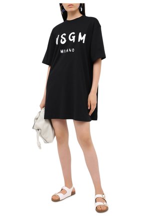 Женское хлопковое платье MSGM черного цвета по цене 11400 руб., арт. 2941MDA68 207798 | Фото 2 Женское хлопковое платье MSGM черного цвета, арт. 2941MDA68 207798 | Фото 2