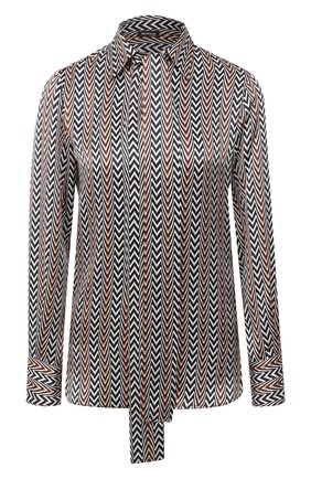 Женская шелковая блузка KITON коричневого цвета по цене 106000 руб., арт. D48407K05T58 | Фото 1 Женская шелковая блузка KITON коричневого цвета, арт. D48407K05T58 | Фото 1