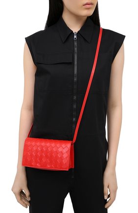 Женская сумка BOTTEGA VENETA красного цвета по цене 78550 руб., арт. 630547/VCPP3 | Фото 2 Женская сумка BOTTEGA VENETA красного цвета, арт. 630547/VCPP3 | Фото 2