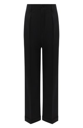 Женские шерстяные брюки SAINT LAURENT черного цвета по цене 76700 руб., арт. 627259/Y221W | Фото 1 Женские шерстяные брюки SAINT LAURENT черного цвета, арт. 627259/Y221W | Фото 1