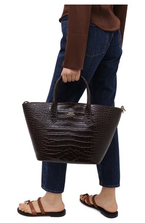 Женская сумка-тоут POLO RALPH LAUREN темно-коричневого цвета по цене 57150 руб., арт. 428751507 | Фото 2 Женская сумка-тоут POLO RALPH LAUREN темно-коричневого цвета, арт. 428751507 | Фото 2