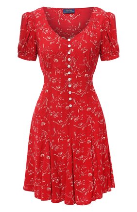 Женское платье из вискозы POLO RALPH LAUREN красного цвета по цене 26850 руб., арт. 211808100 | Фото 1 Женское платье из вискозы POLO RALPH LAUREN красного цвета, арт. 211808100 | Фото 1
