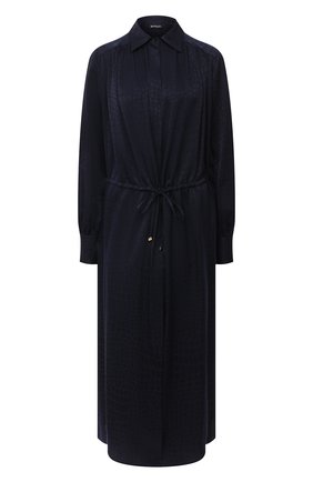 Женское шелковое платье KITON синего цвета по цене 181000 руб., арт. D50329K05T65 | Фото 1 Женское шелковое платье KITON синего цвета, арт. D50329K05T65 | Фото 1