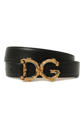 Женский кожаный ремень dg amore DOLCE & GABBANA черного цвета по цене 39600 руб., арт. BE1348/AZ831 | Фото 1 Женский кожаный ремень dg amore DOLCE & GABBANA черного цвета, арт. BE1348/AZ831 | Фото 1