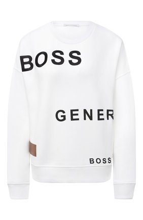 Женская хлопковый свитшот BOSS белого цвета по цене 14500 руб., арт. 50439388 | Фото 1 Женская хлопковый свитшот BOSS белого цвета, арт. 50439388 | Фото 1