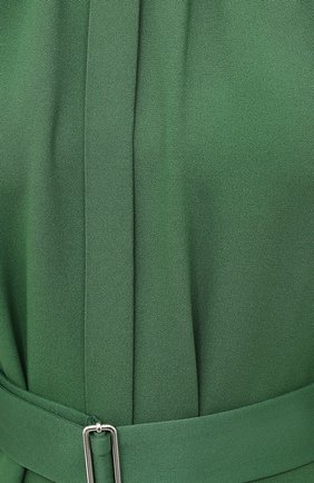 Женское платье BOSS зеленого цвета, арт. 50439774 | Фото 5 (Рукава: Длинные; Случай: Повседневный; Материал внешний: Синтетический материал, Вискоза; Длина Ж (юбки, платья, шорты): Миди; Женское Кросс-КТ: Платье-одежда)