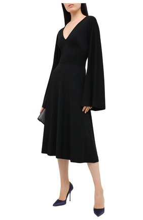 Женская текстильные туфли TOM FORD синего цвета по цене 59950 руб., арт. W2524R-TSA001 | Фото 2 Женская текстильные туфли TOM FORD синего цвета, арт. W2524R-TSA001 | Фото 2
