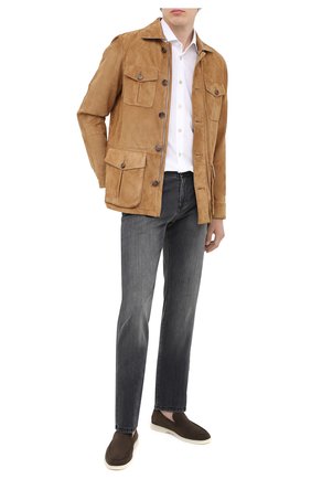 Мужские кожаные лоферы summer walk LORO PIANA темно-зеленого цвета по цене 58550 руб., арт. FAL2897 | Фото 2 Мужские кожаные лоферы summer walk LORO PIANA темно-зеленого цвета, арт. FAL2897 | Фото 2