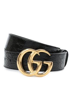 Женский ремень из кожи каймана GUCCI черного цвета по цене 87600 руб., арт. 400593/E7I00/CCR0 | Фото 1 Женский ремень из кожи каймана GUCCI черного цвета, арт. 400593/E7I00/CCR0 | Фото 1