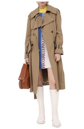 Женское шерстяное платье EMILIO PUCCI голубого цвета по цене 85400 руб., арт. 0RKG10/0R968 | Фото 2 Женское шерстяное платье EMILIO PUCCI голубого цвета, арт. 0RKG10/0R968 | Фото 2