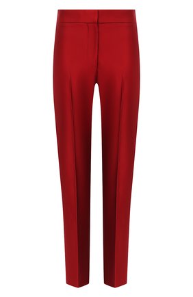 Женские шелковые брюки ALEXANDER MCQUEEN красного цвета по цене 104000 руб., арт. 584873/QBAAW | Фото 1 Женские шелковые брюки ALEXANDER MCQUEEN красного цвета, арт. 584873/QBAAW | Фото 1
