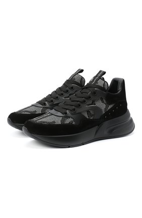 Мужские комбинированные кроссовки ALEXANDER MCQUEEN черного цвета по цене 52800 руб., арт. 627193/WHBGS | Фото 1 Мужские комбинированные кроссовки ALEXANDER MCQUEEN черного цвета, арт. 627193/WHBGS | Фото 1