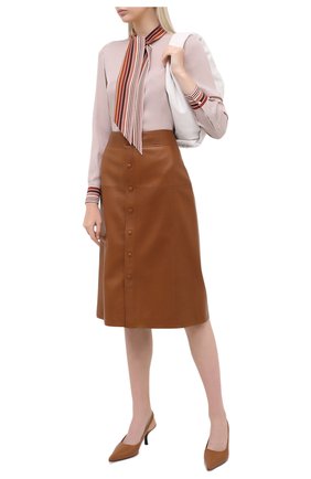 Женская шелковая блузка LORO PIANA розового цвета по цене 144000 руб., арт. FAL3454 | Фото 2 Женская шелковая блузка LORO PIANA розового цвета, арт. FAL3454 | Фото 2