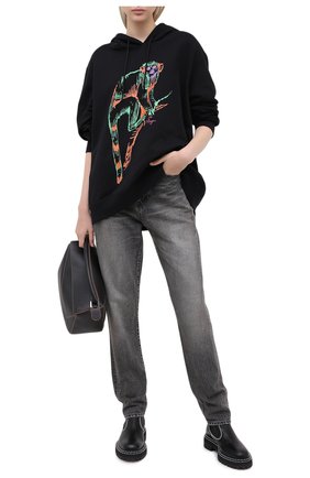 Женская хлопковое худи MSGM черного цвета по цене 22350 руб., арт. 2943MDM76 207649 | Фото 2 Женская хлопковое худи MSGM черного цвета, арт. 2943MDM76 207649 | Фото 2