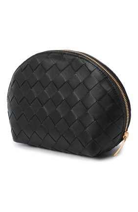 Женская кожаная косметичка BOTTEGA VENETA черного цвета по цене 47250 руб., арт. 608064/VCPP2 | Фото 2 Женская кожаная косметичка BOTTEGA VENETA черного цвета, арт. 608064/VCPP2 | Фото 2