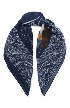 Женский хлопковый платок bear POLO RALPH LAUREN темно-синего цвета по цене 7220 руб., арт. 455819104 | Фото 1 Женский хлопковый платок bear POLO RALPH LAUREN темно-синего цвета, арт. 455819104 | Фото 1
