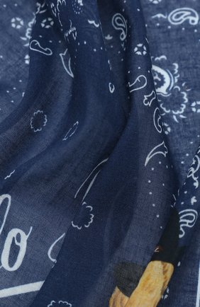 Женский хлопковый платок bear POLO RALPH LAUREN темно-синего цвета по цене 7220 руб., арт. 455819104 | Фото 2 Женский хлопковый платок bear POLO RALPH LAUREN темно-синего цвета, арт. 455819104 | Фото 2