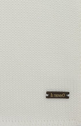 Детский шерстяной шарф IL TRENINO белого цвета, арт. 20 4030/LS | Фото 2 (Материал: Шерсть, Текстиль; Региональные ограничения белый список (Axapta Mercury): RU)