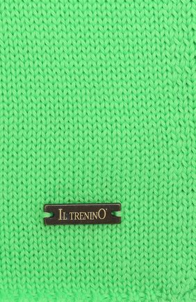 Детский шерстяной шарф IL TRENINO салатового цвета, арт. 20 4030/LS | Фото 2 (Материал: Шерсть, Текстиль; Региональные ограничения белый список (Axapta Mercury): RU)