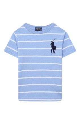 Детская хлопковая футболка POLO RALPH LAUREN голубого цвета по цене 3185 руб., арт. 322786411 | Фото 1 Детская хлопковая футболка POLO RALPH LAUREN голубого цвета, арт. 322786411 | Фото 1
