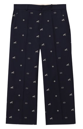 Детские хлопковые брюки GUCCI синего цвета по цене 39950 руб., арт. 626210/XWAKM | Фото 1 Детские хлопковые брюки GUCCI синего цвета, арт. 626210/XWAKM | Фото 1