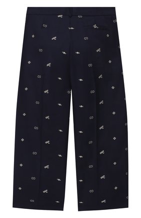 Детские хлопковые брюки GUCCI синего цвета по цене 39950 руб., арт. 626210/XWAKM | Фото 2 Детские хлопковые брюки GUCCI синего цвета, арт. 626210/XWAKM | Фото 2