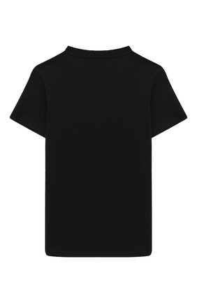 Детская хлопковая футболка BALMAIN черного цвета по цене 15450 руб., арт. 6N8591/NX330/4-10 | Фото 2 Детская хлопковая футболка BALMAIN черного цвета, арт. 6N8591/NX330/4-10 | Фото 2